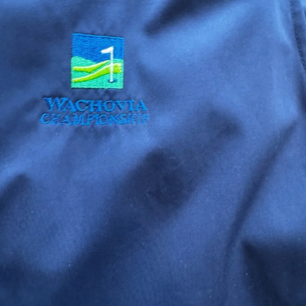 Men’s Polo Golf Ralph Lauren Navy Full‎ Zip Vest PGA Wachovia Championship Large